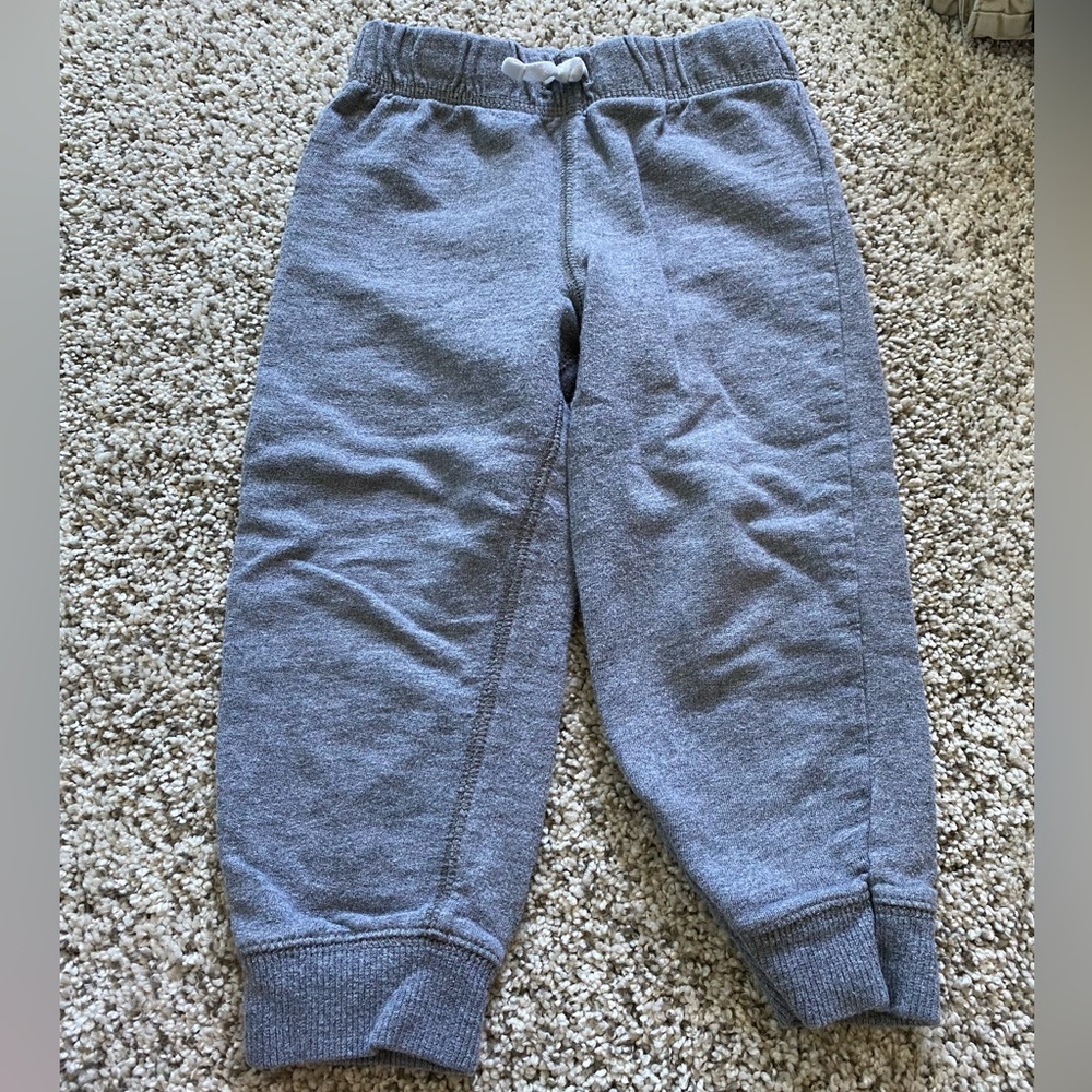 Carter’s gray light weight sweat pants; boys size 24 months